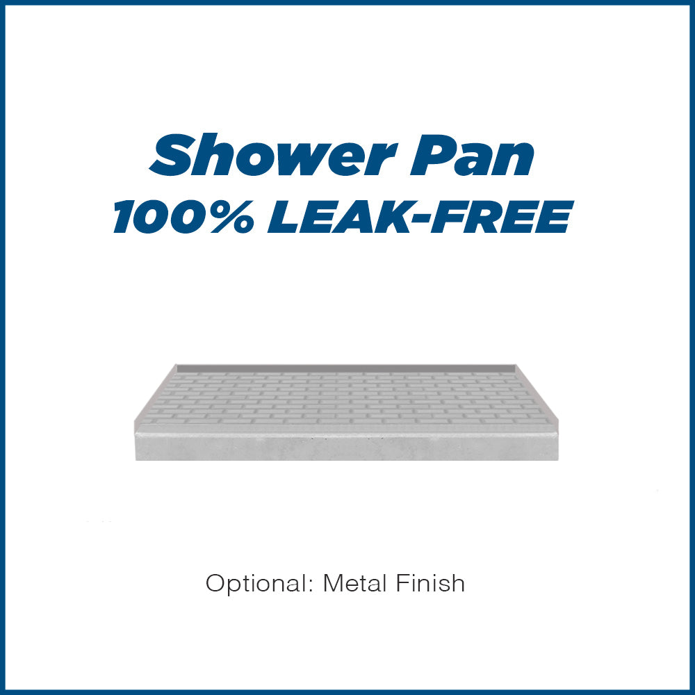 60 Alcove Portland Cement Sistine Stone & Subway Tile Shower Remodel Kit - DIY Bathroom Renovation for Modern Home Upgrades