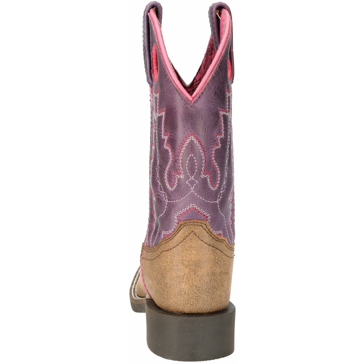 Smoky Mountain Women's Mesa Square Toe Pull On Boots - Brown Oil Distressed & Navy Crackle Western Cowgirl Boots for Riding, Country Fashion & Outdoor Adventures