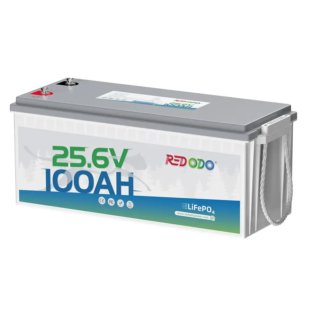 Redodo 24V 100Ah LiFePO4 Lithium Battery - Deep Cycle for Marine, RV, Solar Power, Home Backup & Off-Grid Energy Storage | Long-Lasting & Reliable Power Solution