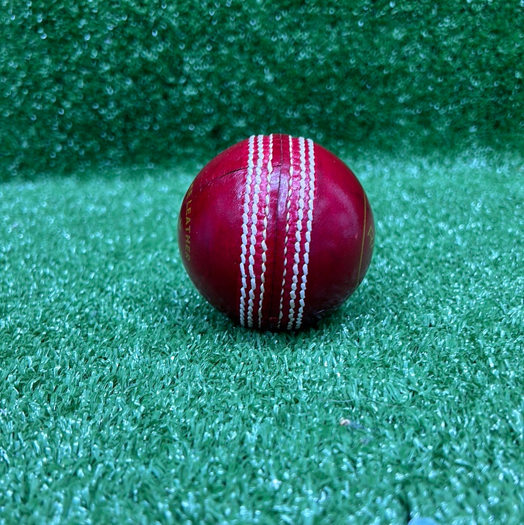 Premium Red Cricket Leather Ball by Raydn Club - High-Quality Match & Practice Cricket Ball for Professional & Recreational Play