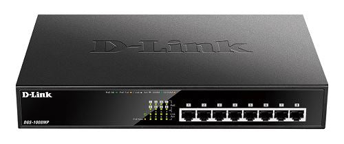 D-Link DGS-1008MP 8-Port Gigabit PoE+ Desktop Switch | 150W Power Budget | Plug-and-Play | Ideal for Home Office & Small Business Networks | Perfect for IP Cameras, VoIP Phones & Wireless Access Points