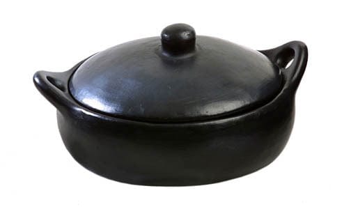 Authentic Chamba Gourmet 4-Piece Black Clay Cookware Set - Handmade in Colombia for Soups, Stews, Roasts - Stovetop & Oven Safe - Perfect for Home Cooking, Gifts & Traditional Colombian Cuisine