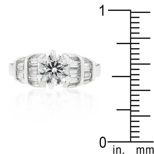 Elegant Tapered Baguette Cubic Zirconia Engagement Ring - Perfect for Proposals, Weddings & Anniversary Gifts | Dainty & Sparkling Jewelry for Women