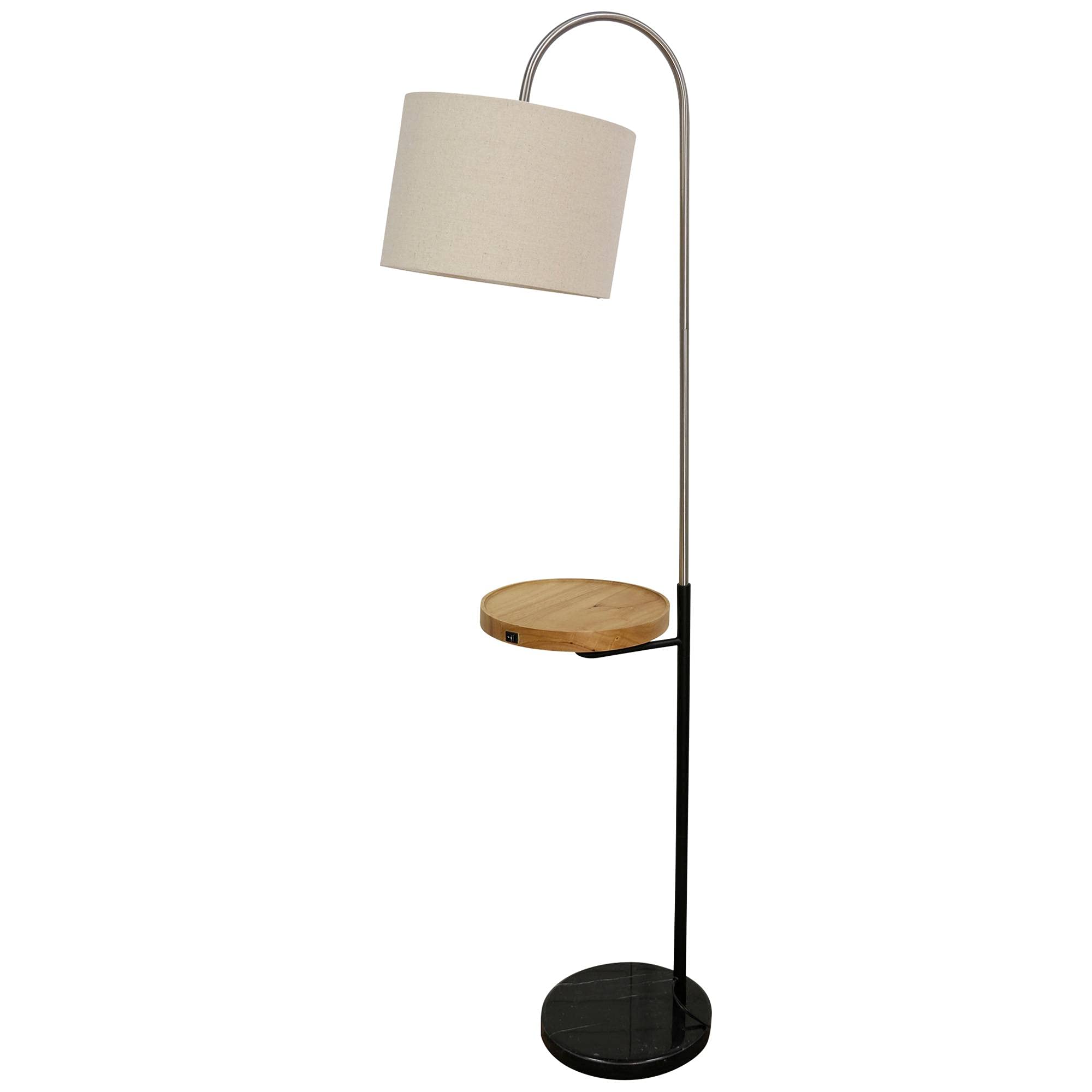 65.3 Inch Modern One Light Floor Lamp for Living Room - Adjustable Standing Lamp with Fabric Shade, Perfect for Reading, Bedroom, or Office Lighting