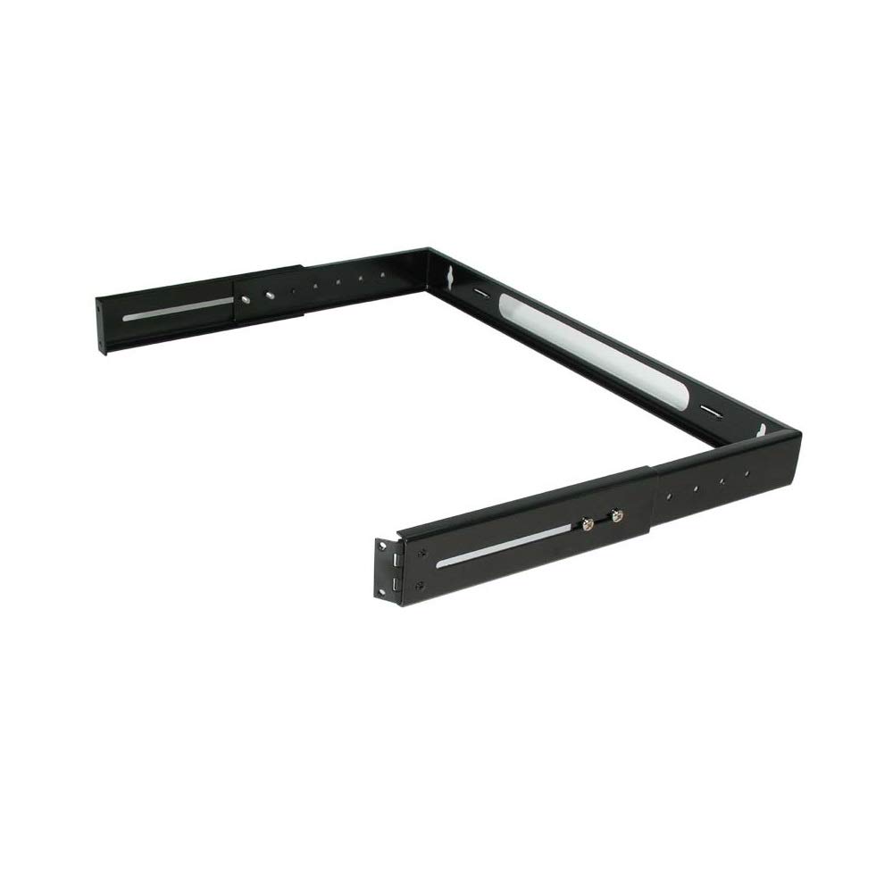 1U Hinged Extendable Wall Mount Bracket for Network Equipment - Adjustable Depth up to 13.5