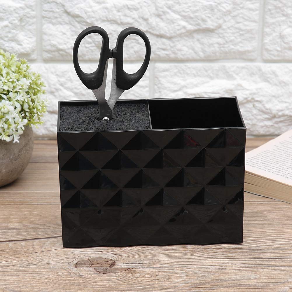 Professional Hair Salon Storage Box - Scissors Comb Hair Clip Organizer Holder for Hairdressing Tools (Black) | Perfect for Salon, Barber Shop & Home Hair Cutting Accessories Storage