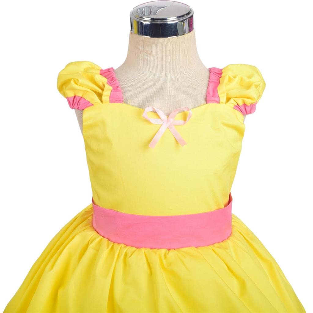 **Dressy Daisy Baby & Toddler Girls Princess Costume - Fancy Dress Up Outfit with Accessories (Yellow, Pink, Purple) for Birthday, Halloween & Photo Shoots**