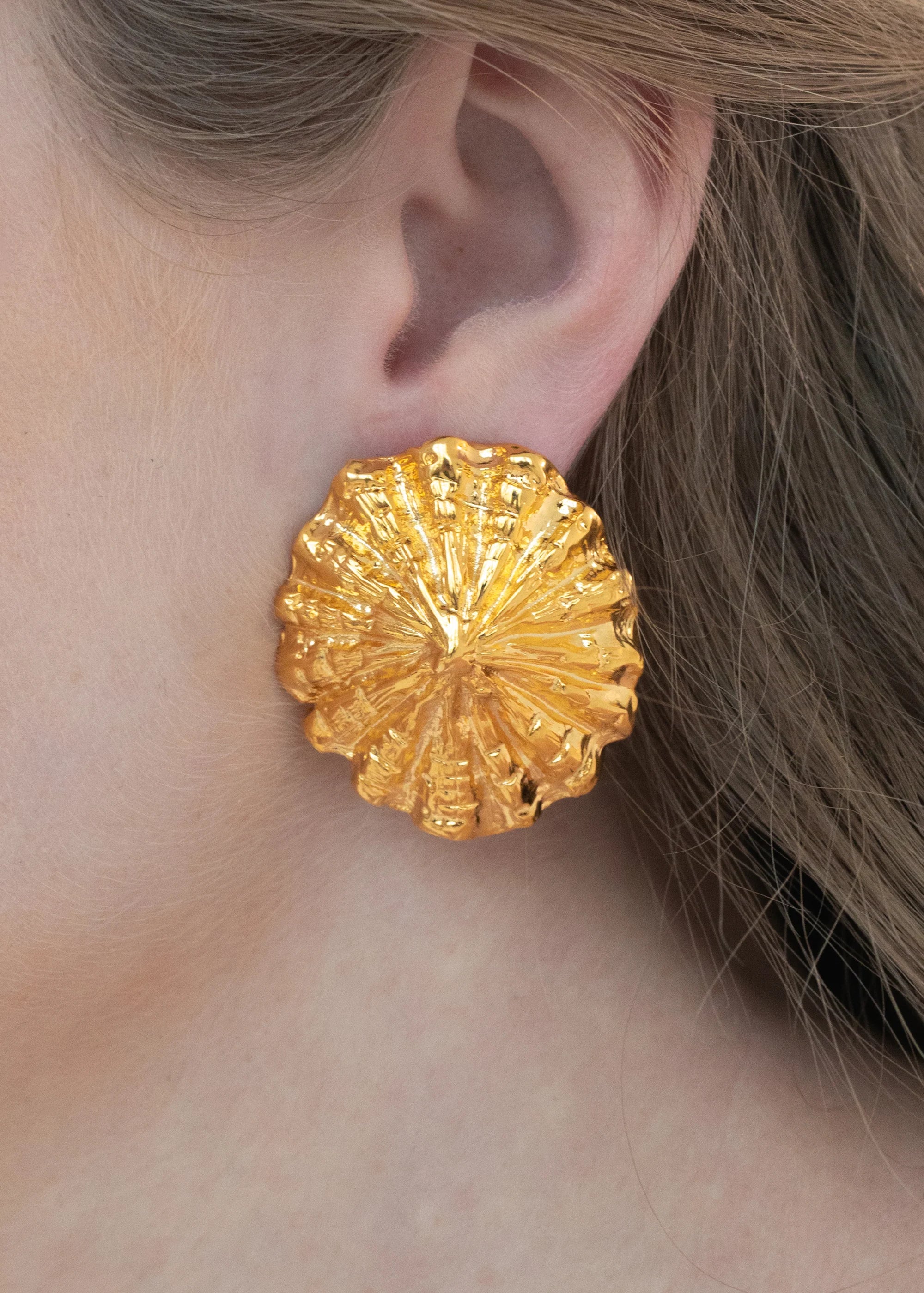 Elegant Gold Limpet Earrings for Women - Perfect for Parties, Weddings & Everyday Wear