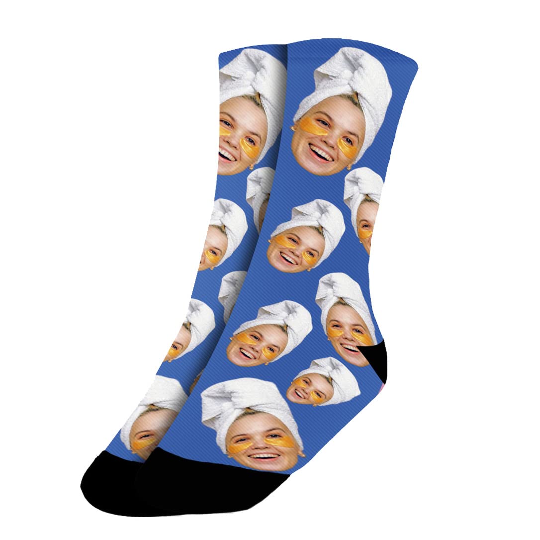 Custom Personalized Pet Face Socks with Photo - Cat & Dog Lover Crew Socks for Men & Women - Perfect Gift for Pet Owners, Gym & Casual Wear