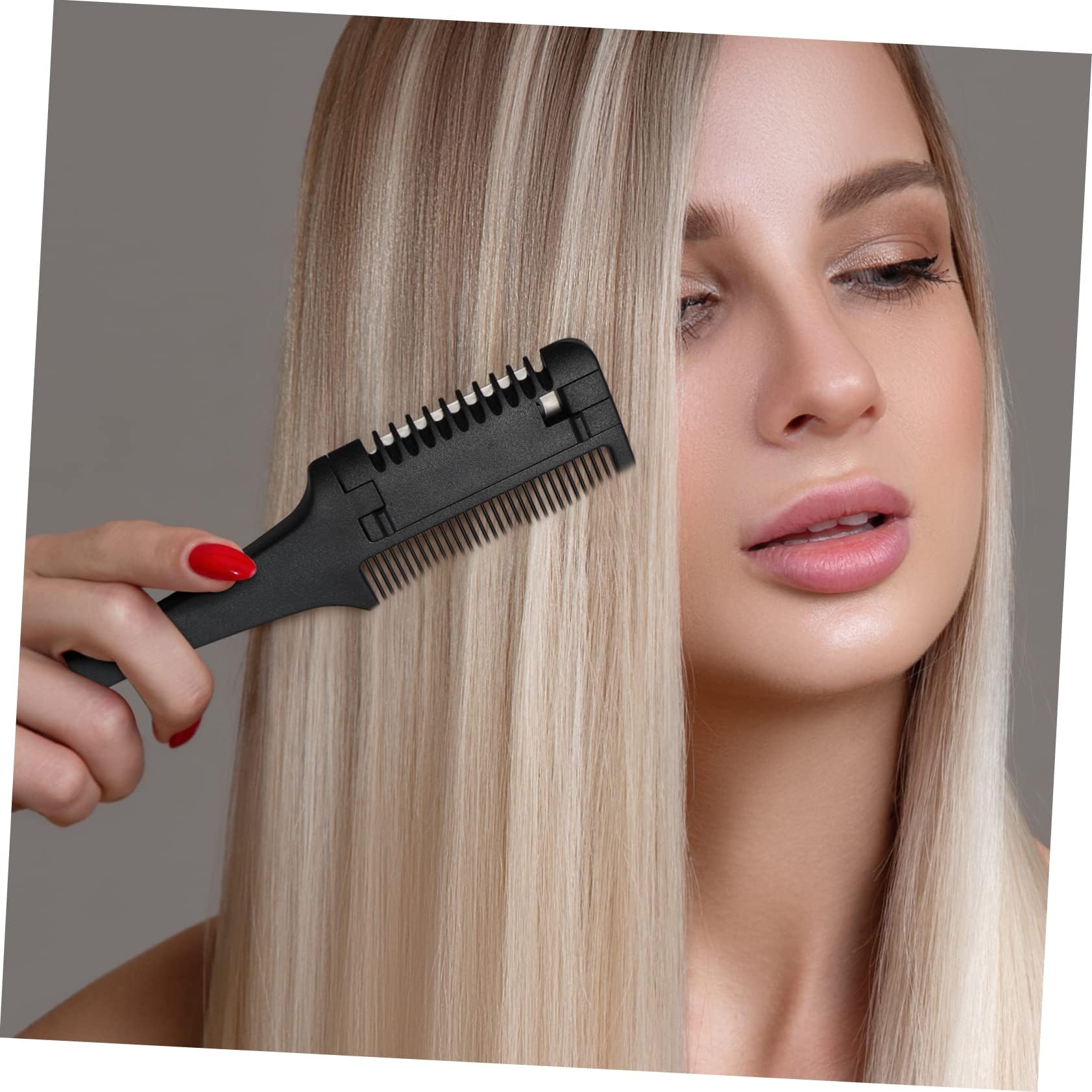 Professional Double Edge Hair Razor Comb for Women & Men - Dual Ended Hair Trimming & Styling Tool with Fine Tooth Comb - Home Hair Cutting Kit (Multicolor, 1 Pack) | Perfect for DIY Haircuts, Beard Trimming & Salon-Style Grooming at Home