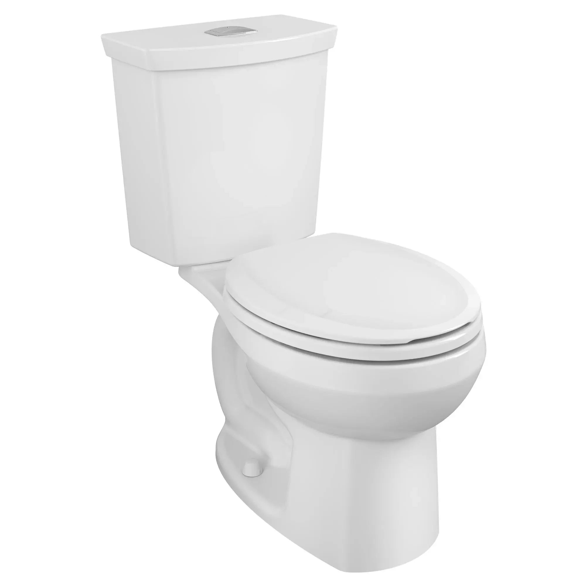 H2Option® Dual Flush Toilet - 1.28 GPF/4.8 LPF & 0.92 GPF/3.5 LPF Water Saving Round Front Standard Height Toilet with Linerless Seat - Perfect for Bathroom Renovation & Eco-Friendly Homes