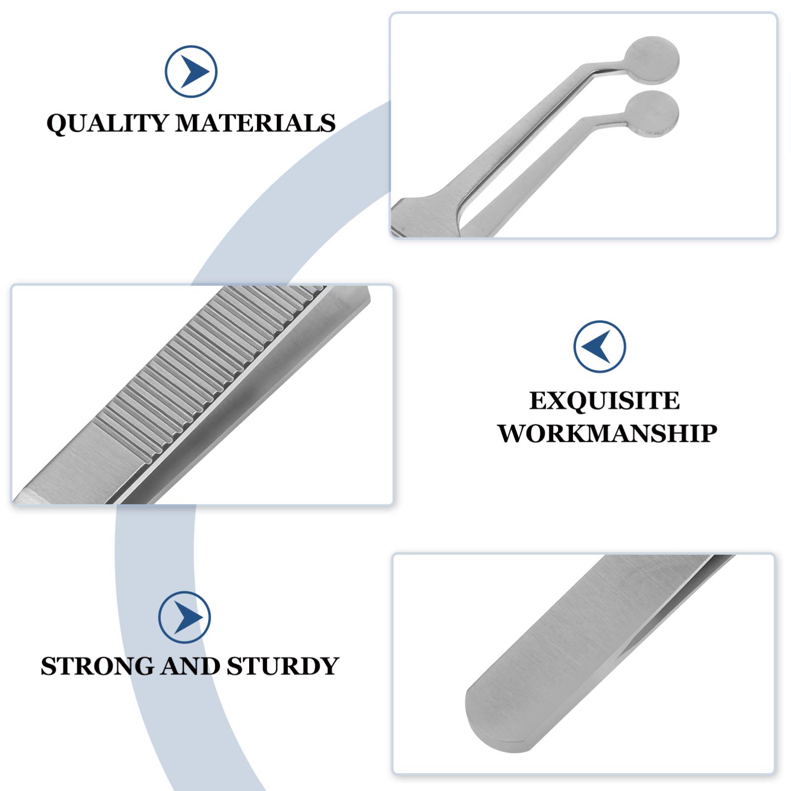 TEHAUX Stainless Steel Eyelid Massager - Round Head Meibomian Gland Forcep for Eyelash Care & Dry Eye Relief | Perfect for Spa, Salon & Home Eye Care Routine