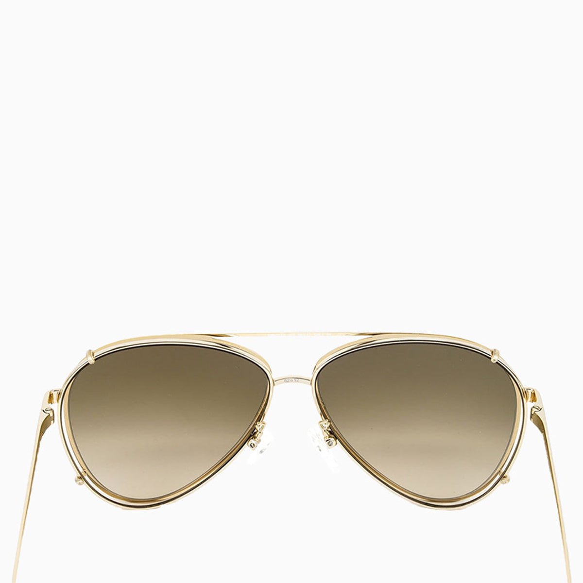 Alexander McQueen Pilot Gold Metal Sunglasses - Luxury Aviator Sunglasses for Men & Women - UV Protection - Perfect for Driving, Travel & Fashion