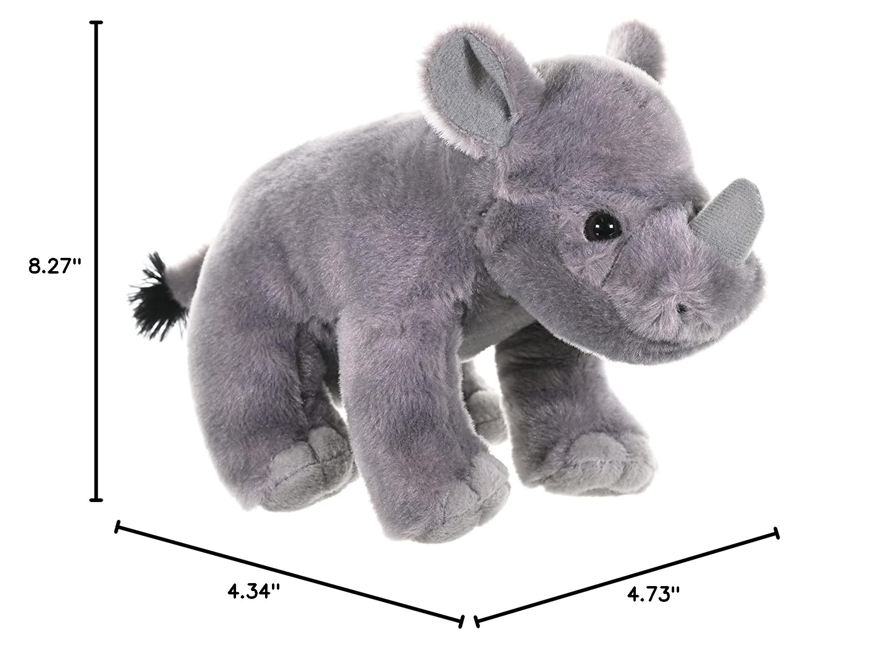 Wild Republic 8 Inch Rhino Baby Plush Stuffed Animal - Soft Cuddlekins Plush Toy for Kids | Perfect Gift for Birthdays, Nursery Decor & Cuddling Companion