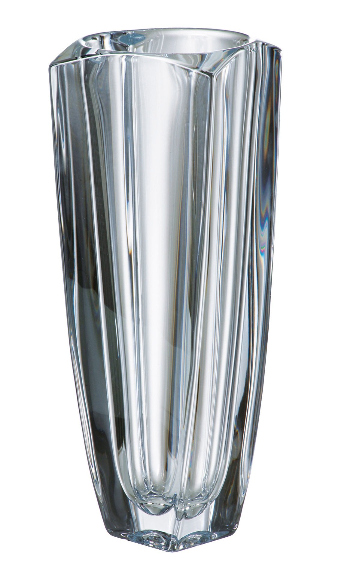 Barski European Crystal Glass Vase - 11 Inch Height - Handcrafted in Europe - Elegant Home Decor for Centerpieces, Wedding Gifts & Luxury Interior Design