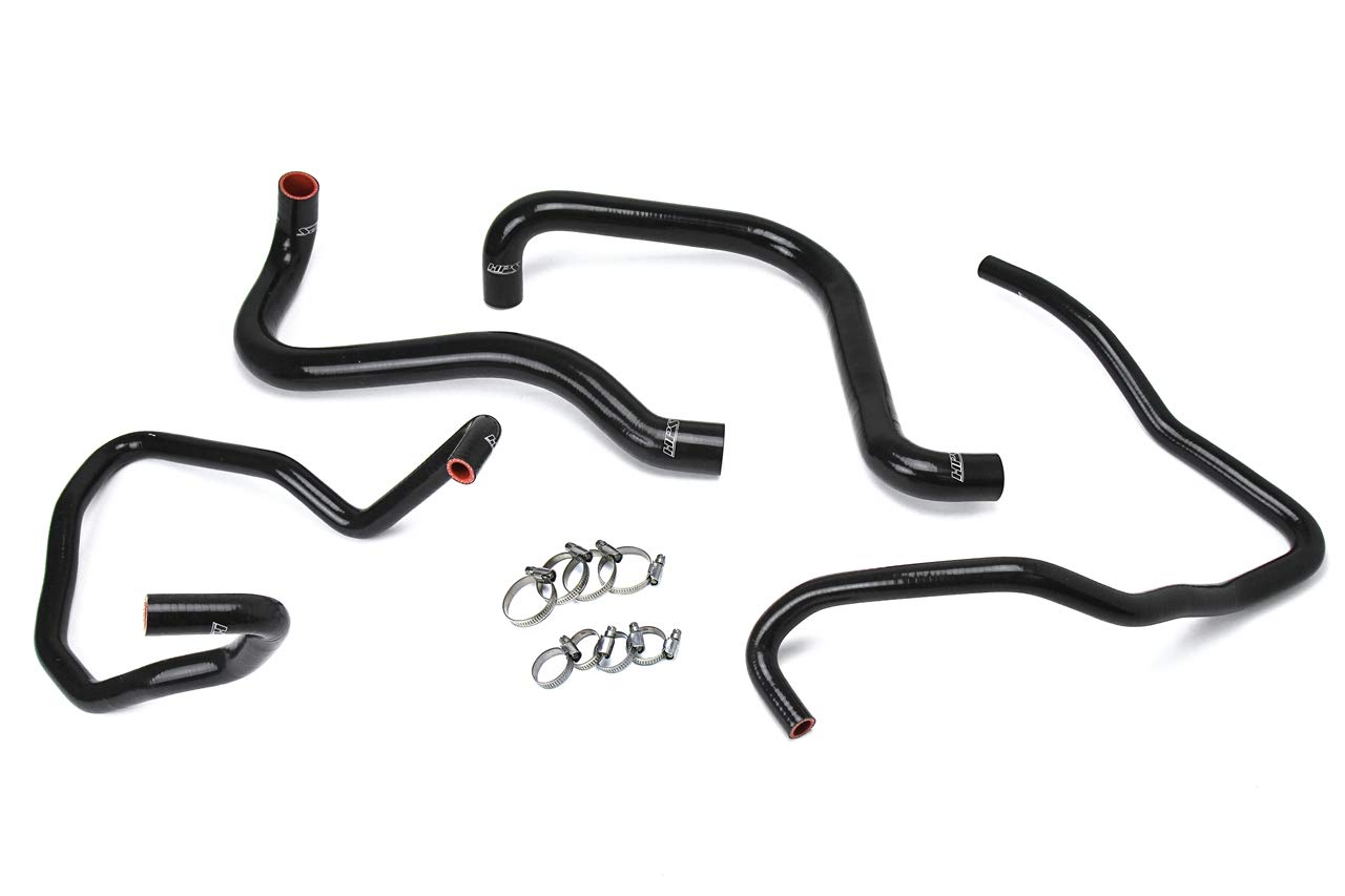 HPS 57-1589-BLK Black Silicone Radiator Hose & Heater Coolant Hose Kit - High Performance Cooling System Upgrade for Cars, Trucks & SUVs - Perfect for Daily Driving, Racing & Off-Road Use