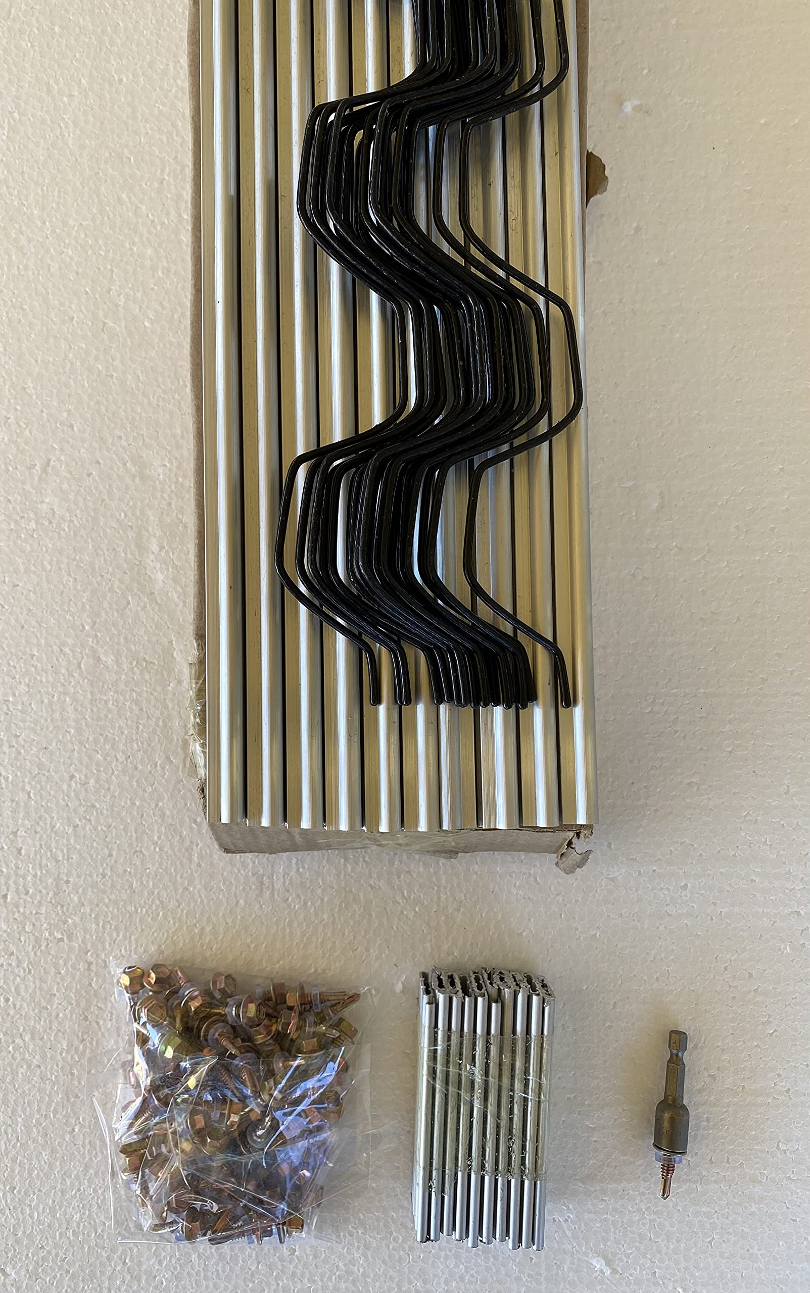 Aluminum Greenhouse Wiggle Wire Channel & Wire Bundle Kit - U-Channel Spring Lock (Pack of 40, 6.5ft) | 13ft & 20ft Options Available | Perfect for Greenhouse Poly Film, Shade Cloth & Plastic Sheeting Installation
