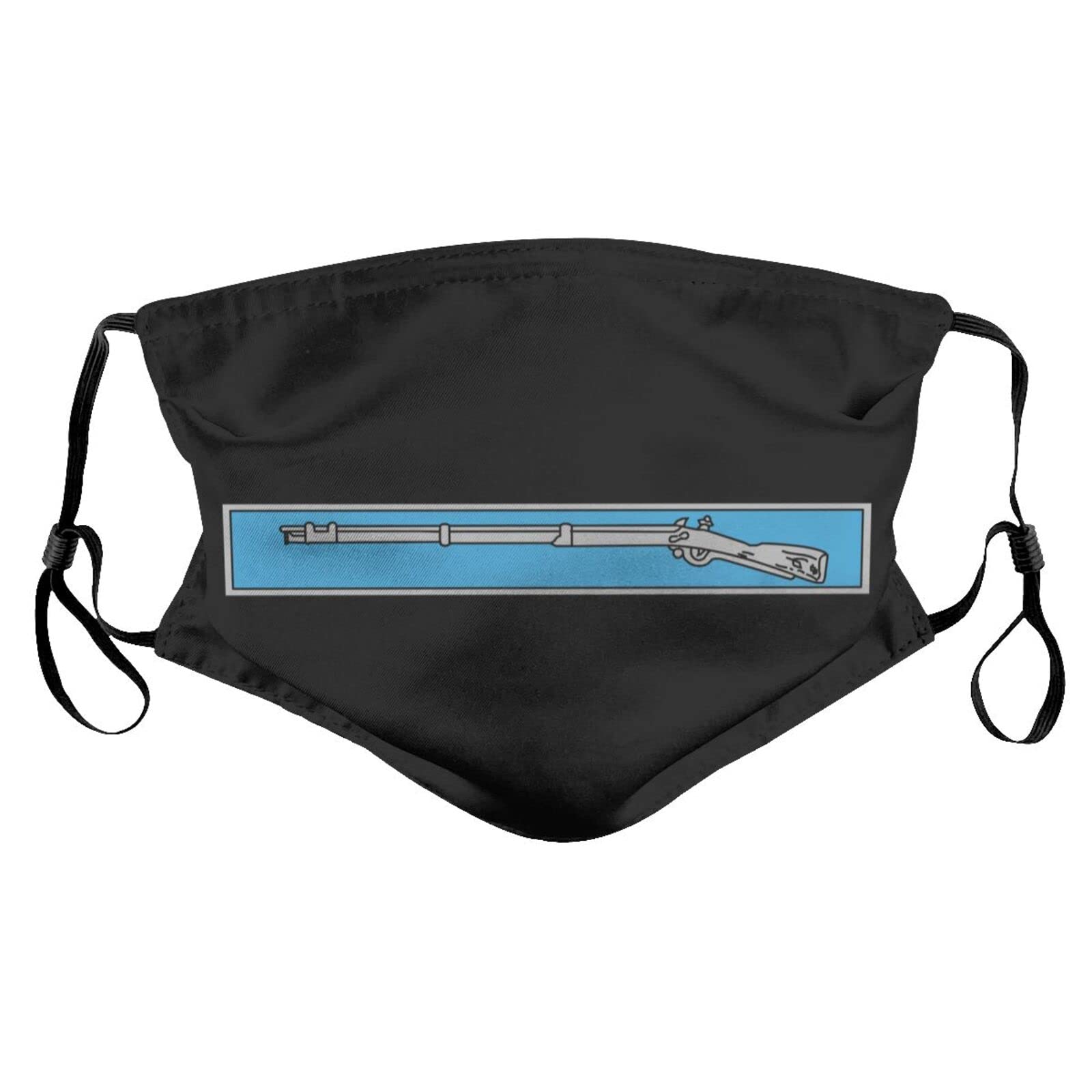 Reusable Filter Face Mask with Expert Infantry Badge - Breathable Cloth Face Cover for Men, Women & Kids - Perfect for Outdoor Activities, Sports & Daily Protection