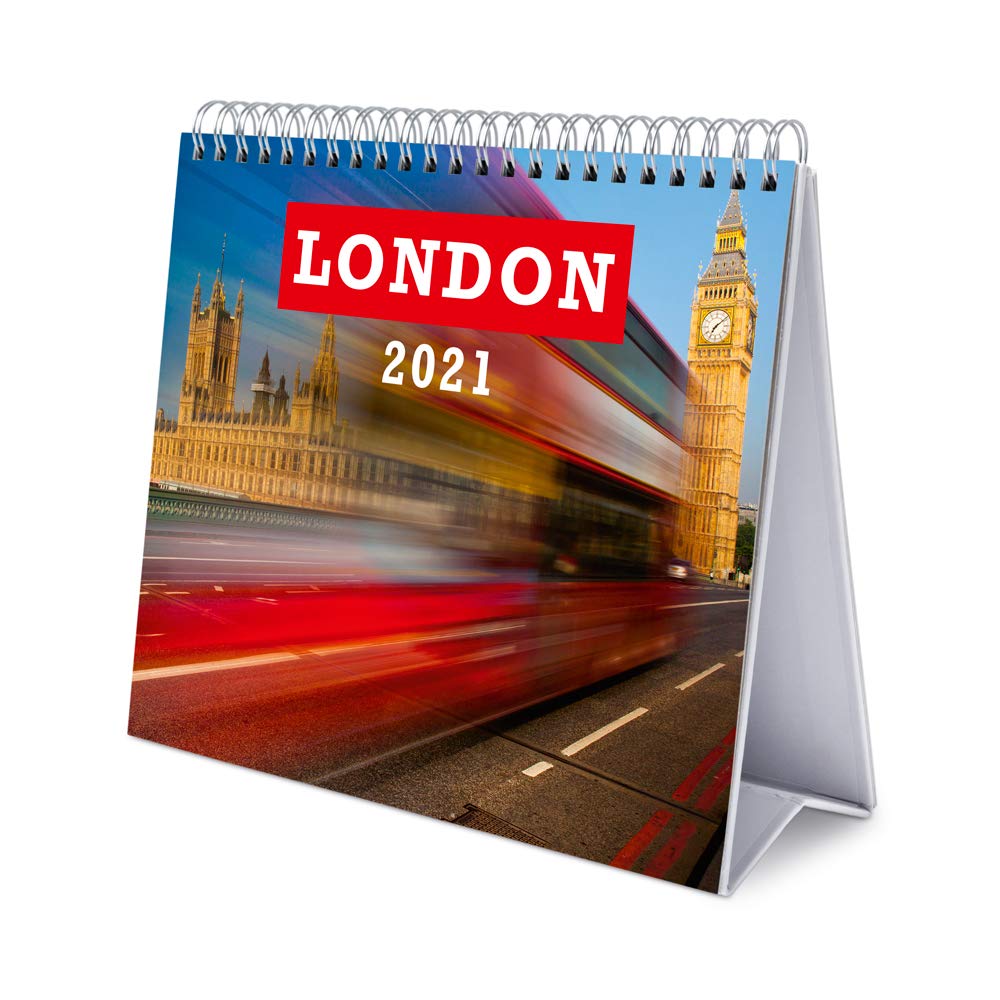 Grupo Erik - 2021 London Themed Desk Calendar | Stylish Office Decor | Perfect for Home, Office & Gift Giving
