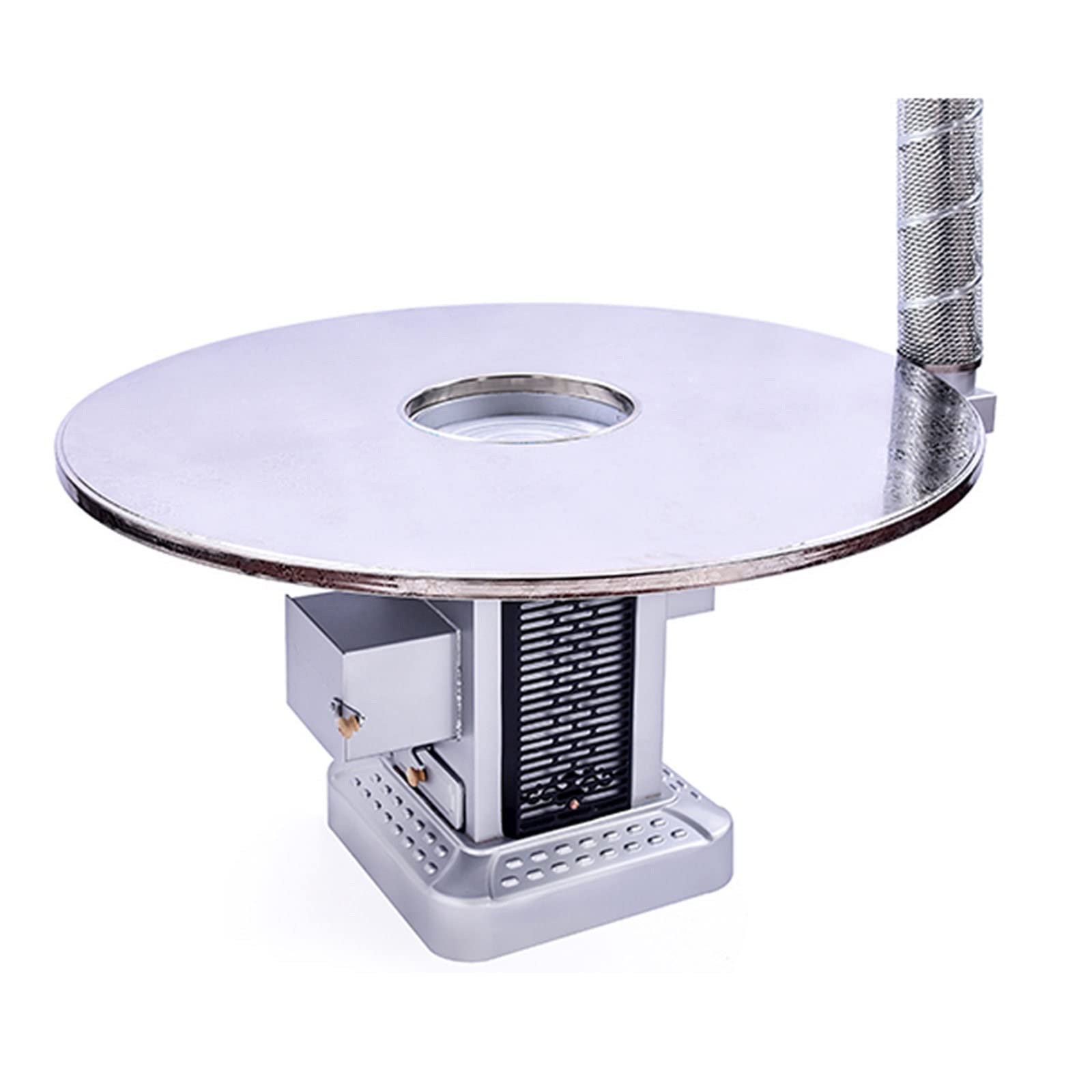 Stainless Steel Single Panel Wood Burning Stove - Indoor & Outdoor Dual Use for Heating and BBQ - Smoke-Free for Rural Villas & Cabins - Perfect for Home Heating, Camping, and Outdoor Cooking