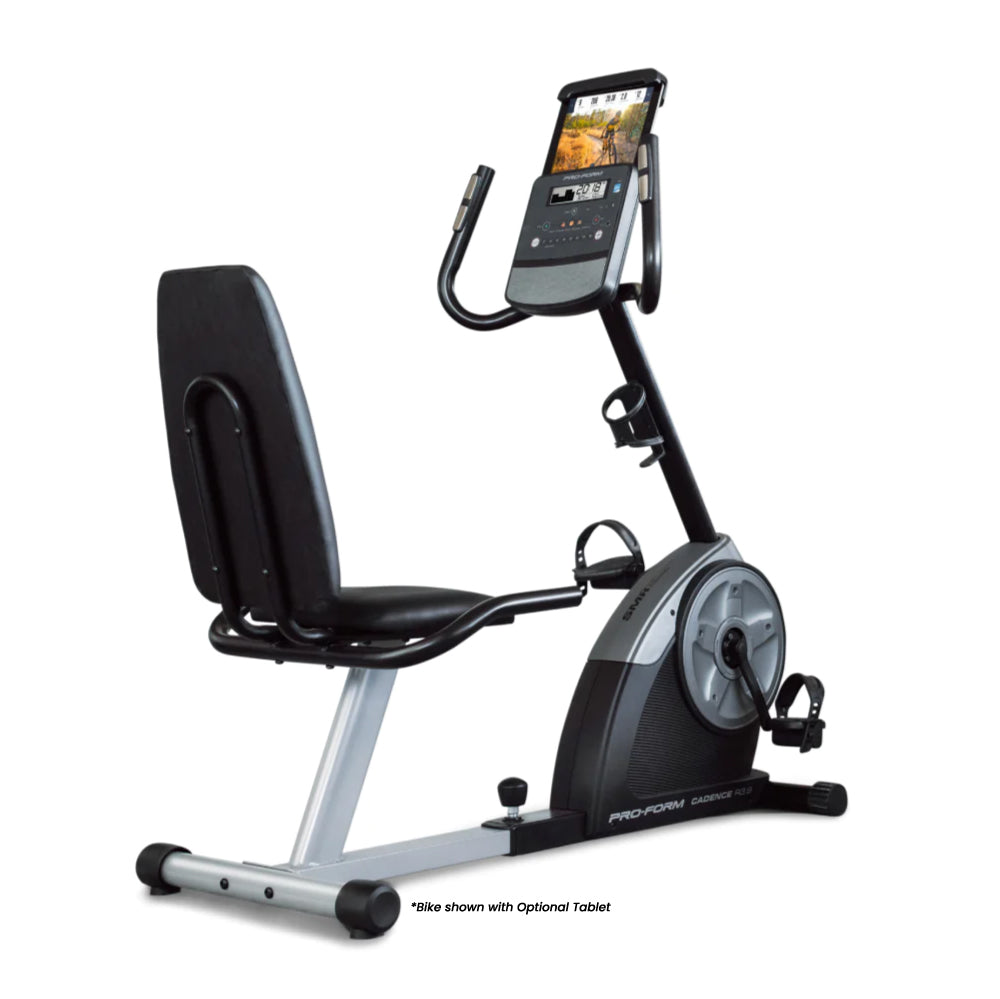 ProForm Cadence R3.9 Recumbent Exercise Bike for Home Gym - Low Impact Cardio Workout Machine for Seniors & Rehabilitation - Perfect for Small Spaces & Apartment Fitness