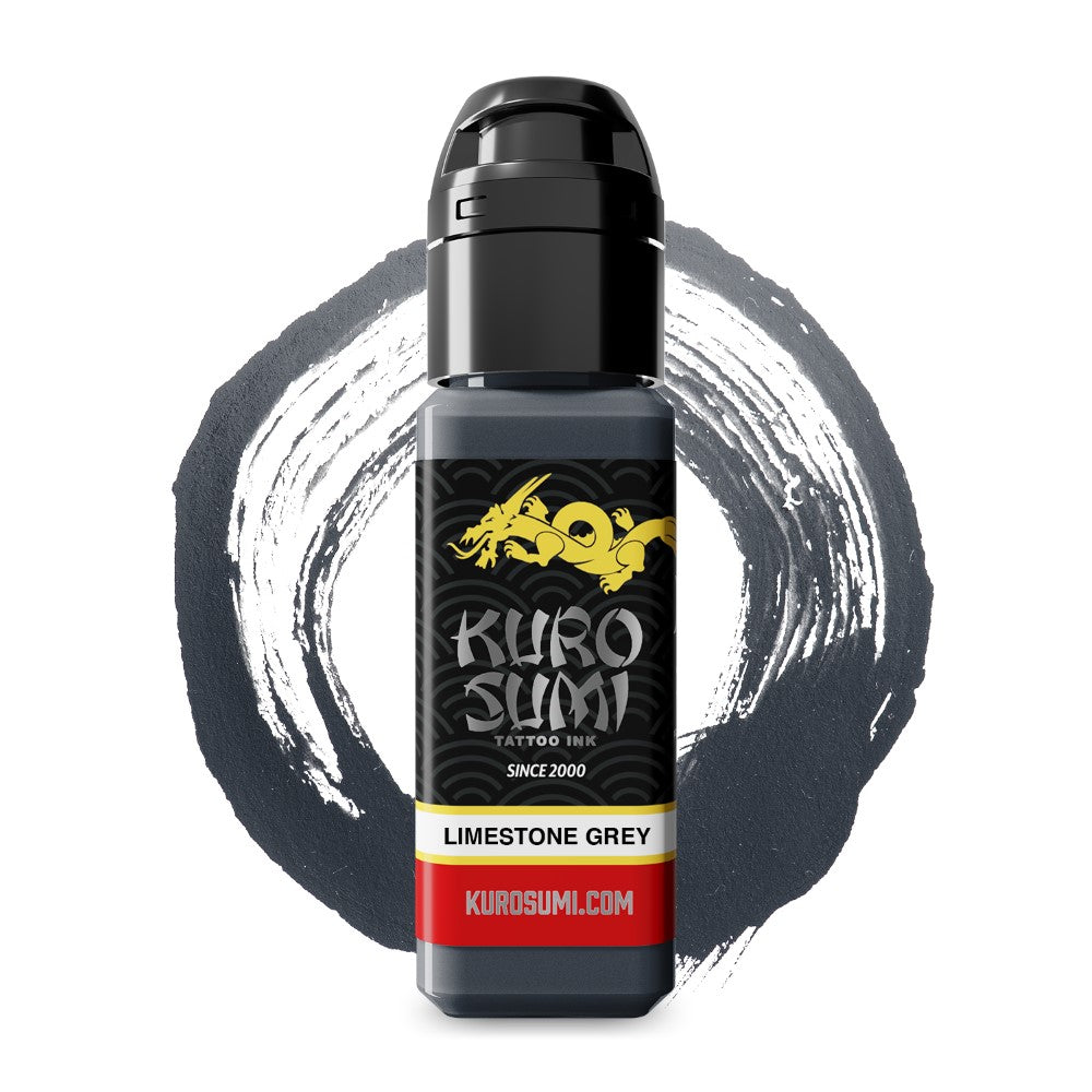 Kuro Sumi Limestone Grey Tattoo Ink - Professional High-Quality Tattoo Ink for Artists - Perfect for Realism, Shading, and Japanese Tattoo Styles