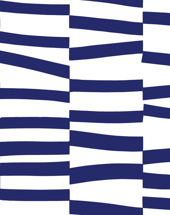 Clare V. 'Canals' Navy Blue Wallpaper - Premium Peel & Stick Wallpaper for Living Room, Bedroom, or Office Decor