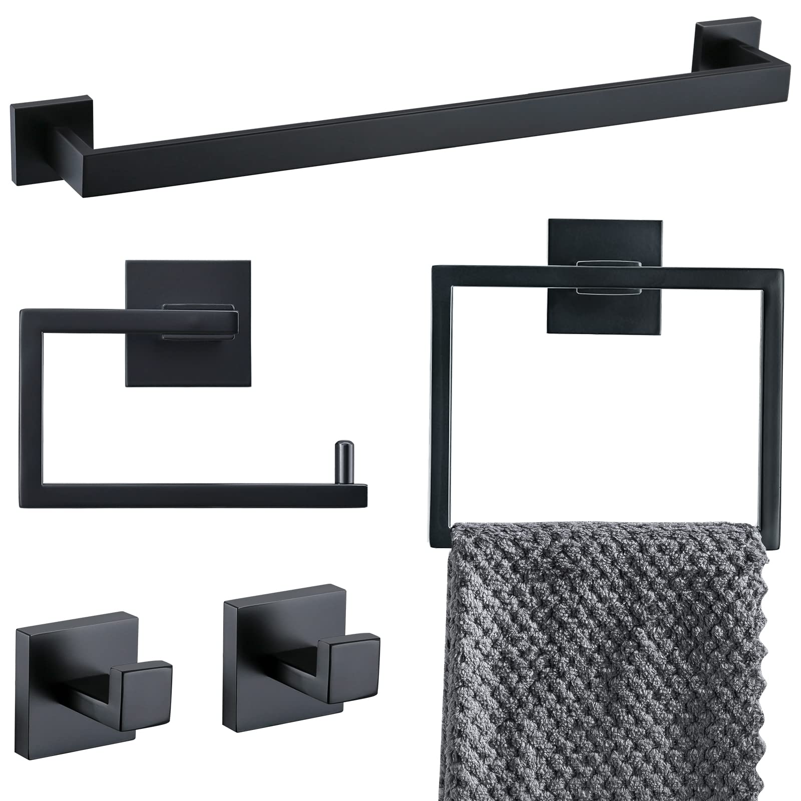 Modern 5-Piece Bathroom Hardware Set - 23.6