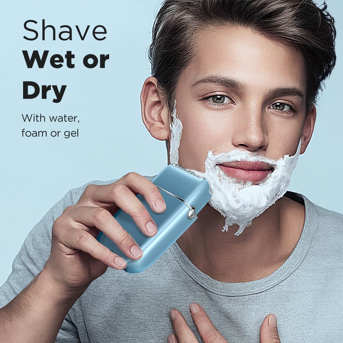 Upgraded Electric Razor for Men - 3-Speed Foil Shaver with Double Floating Blades, IPX7 Waterproof Wet/Dry Use, LED Display & USB Rechargeable - Perfect for Travel, Gym & Daily Shaving