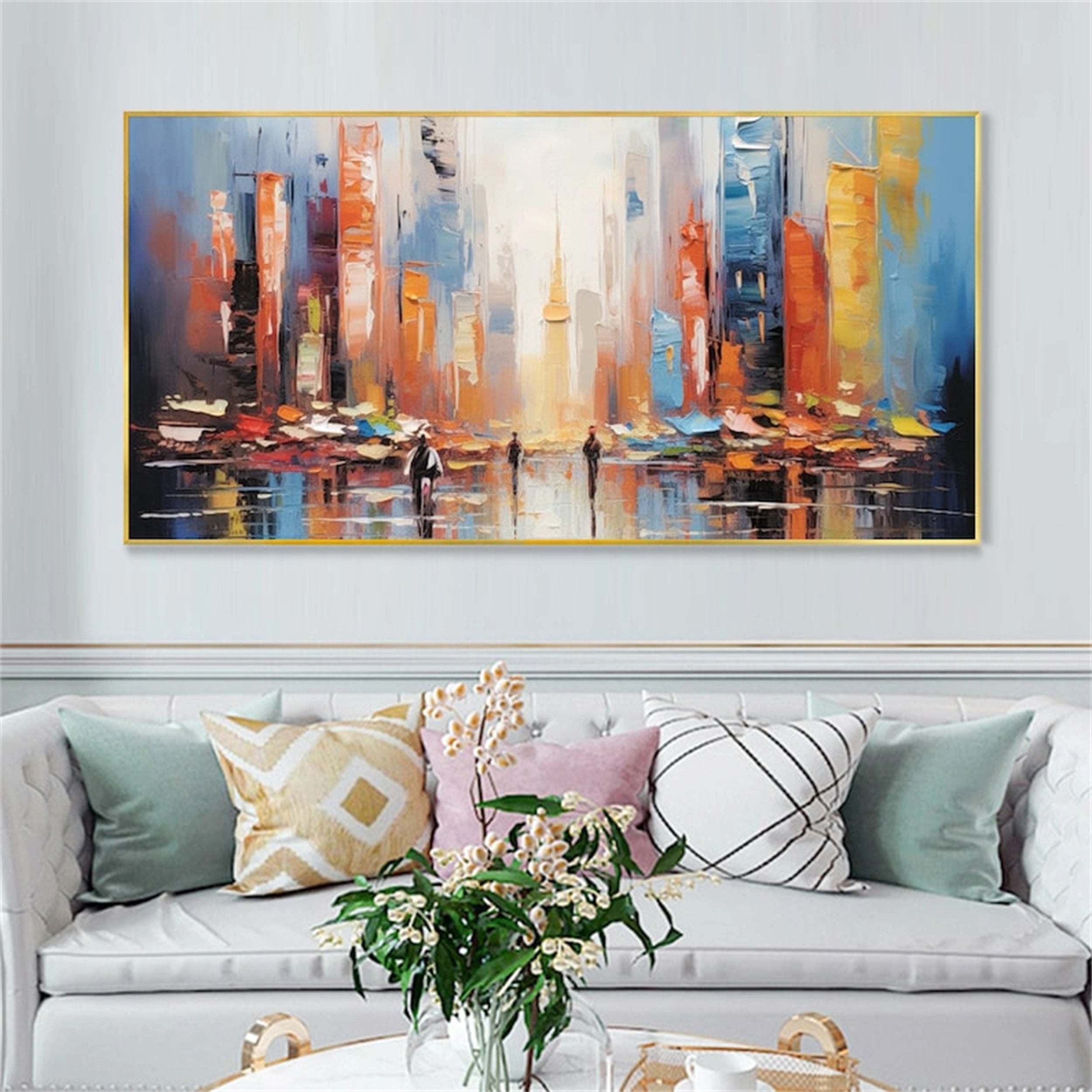 Urban Landscape Painting #UL 013 - Modern Wall Art for Home & Office Decor - Perfect for Living Room, Bedroom or Workspace