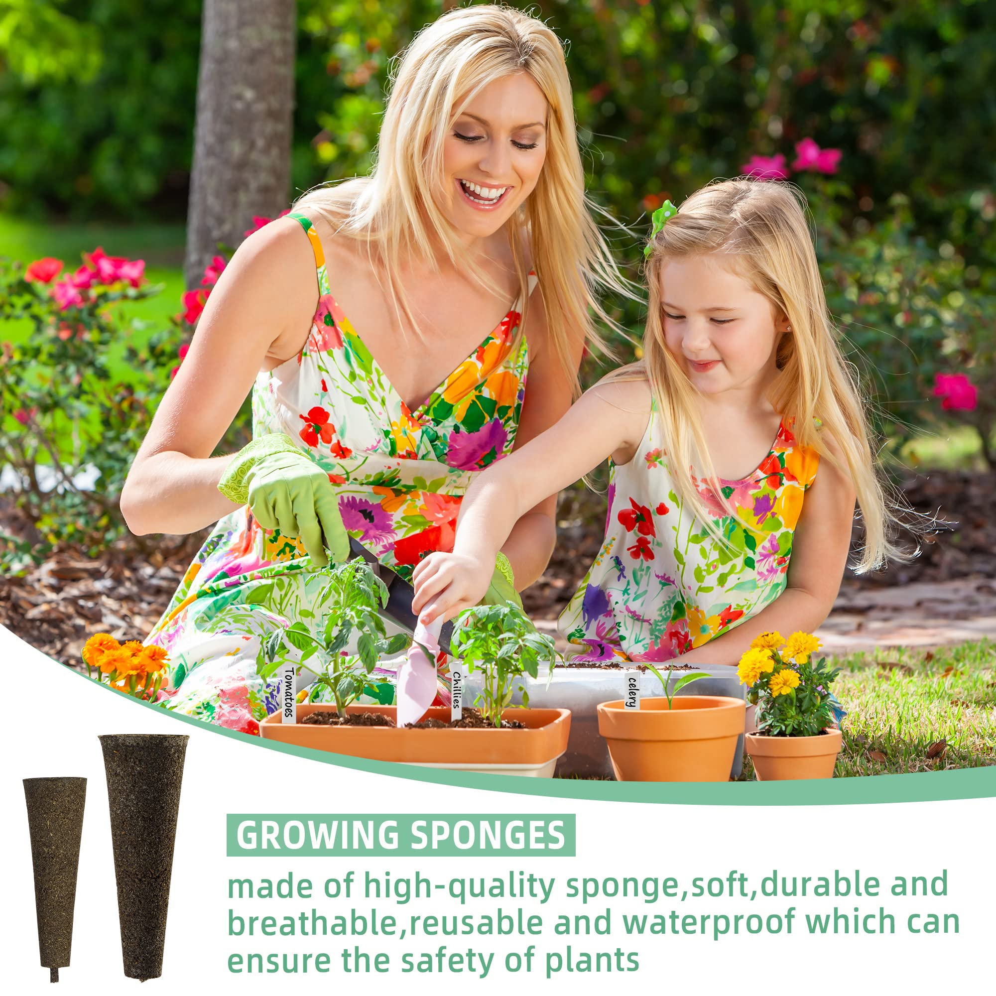 30 Pack Hydroponic Grow Sponges - AeroGarden Compatible Seed Pods & Seedling Starter Sponges for Indoor Gardening | Perfect for Hydroponic Systems, Herb Gardens, and Indoor Plant Starters