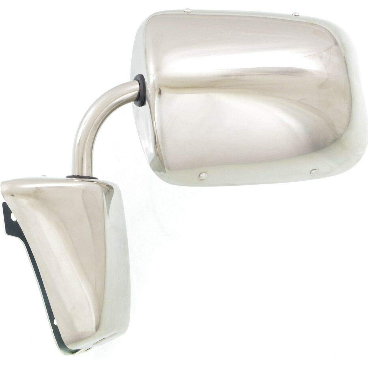 Stainless Steel Manual Side View Mirrors LH & RH Pair Set for Trucks - Durable Replacement Mirrors for Enhanced Visibility and Safety While Driving