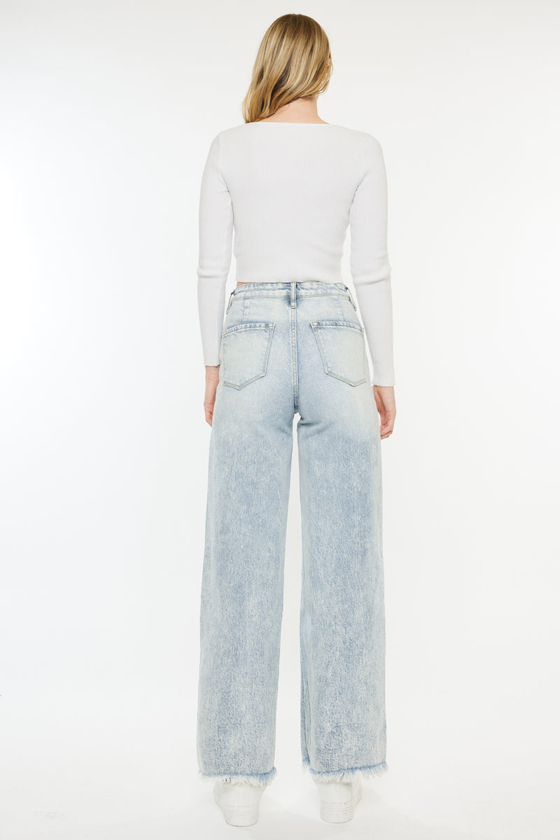 Colbie Women's High Rise Wide Leg Jeans - Stretchy Denim Pants for Casual & Office Wear | Comfortable Bootcut Jeans for Everyday Style