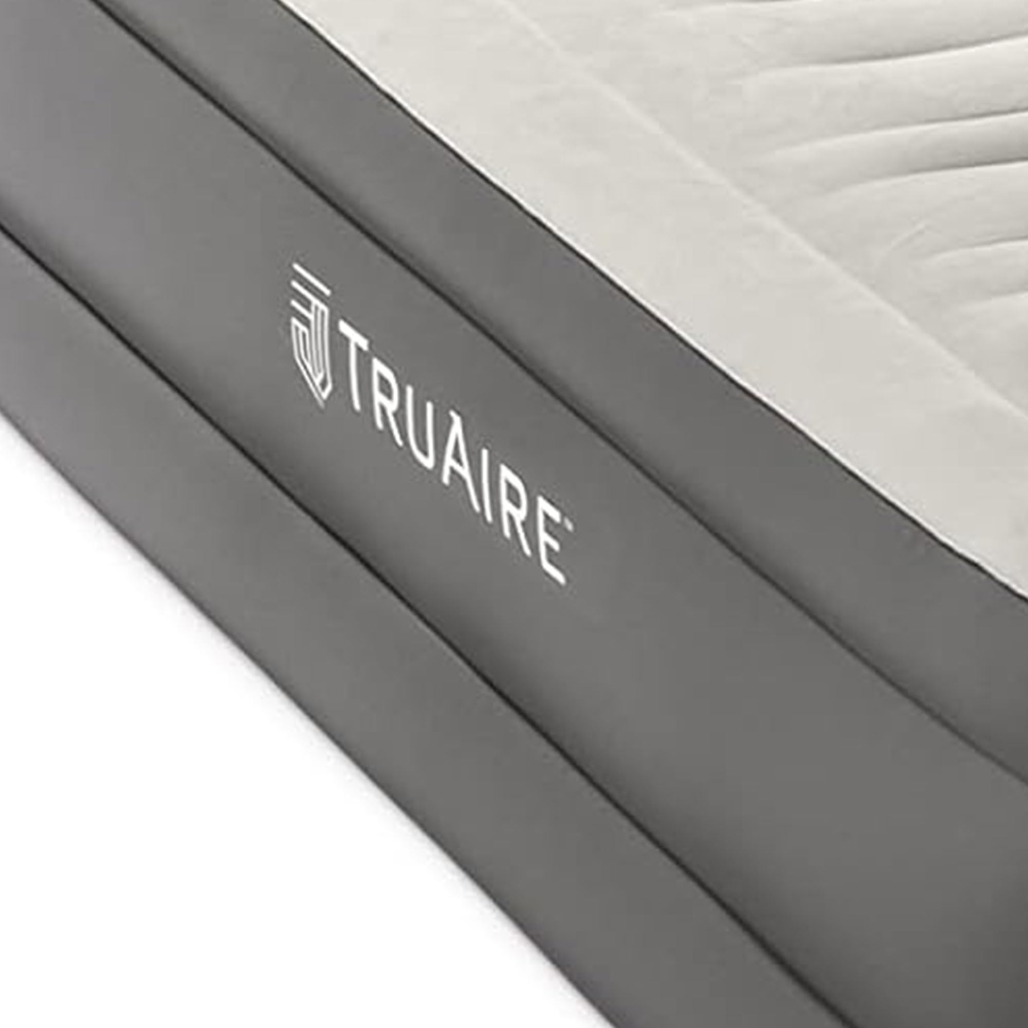 Intex 18 Inch Twin Size TruAire Luxury Air Mattress with Fiber Tech & Built-in Electric Pump - 2 Pack, Grey - Perfect for Guest Beds, Camping & Home Essentials