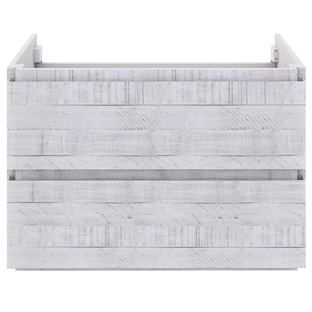 Fresca Stella 58 Inch Rustic White Wall Mounted Double Bathroom Vanity Cabinet - Perfect for Modern Farmhouse & Small Bathroom Storage Solutions