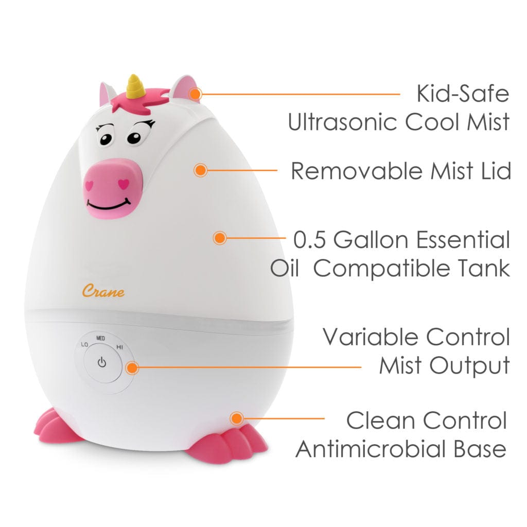 Adorable Mini Humidifier & Aroma Diffuser for Home, Office, Nursery | Compact Ultrasonic Air Moisturizer with Essential Oil Tray - Perfect for Dry Skin, Allergies, and Better Sleep