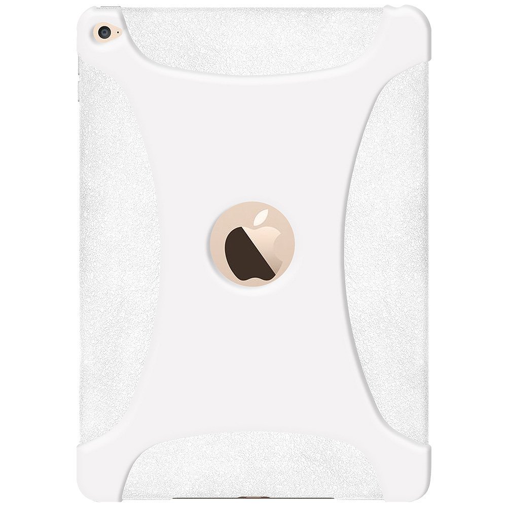Amzer Silicone Jelly Skin Fit Case Cover for iPad Air 2 - Protective Slim Soft TPU Gel Cover - Solid White (AMZ97442) - Perfect for Home, Office & Travel Protection