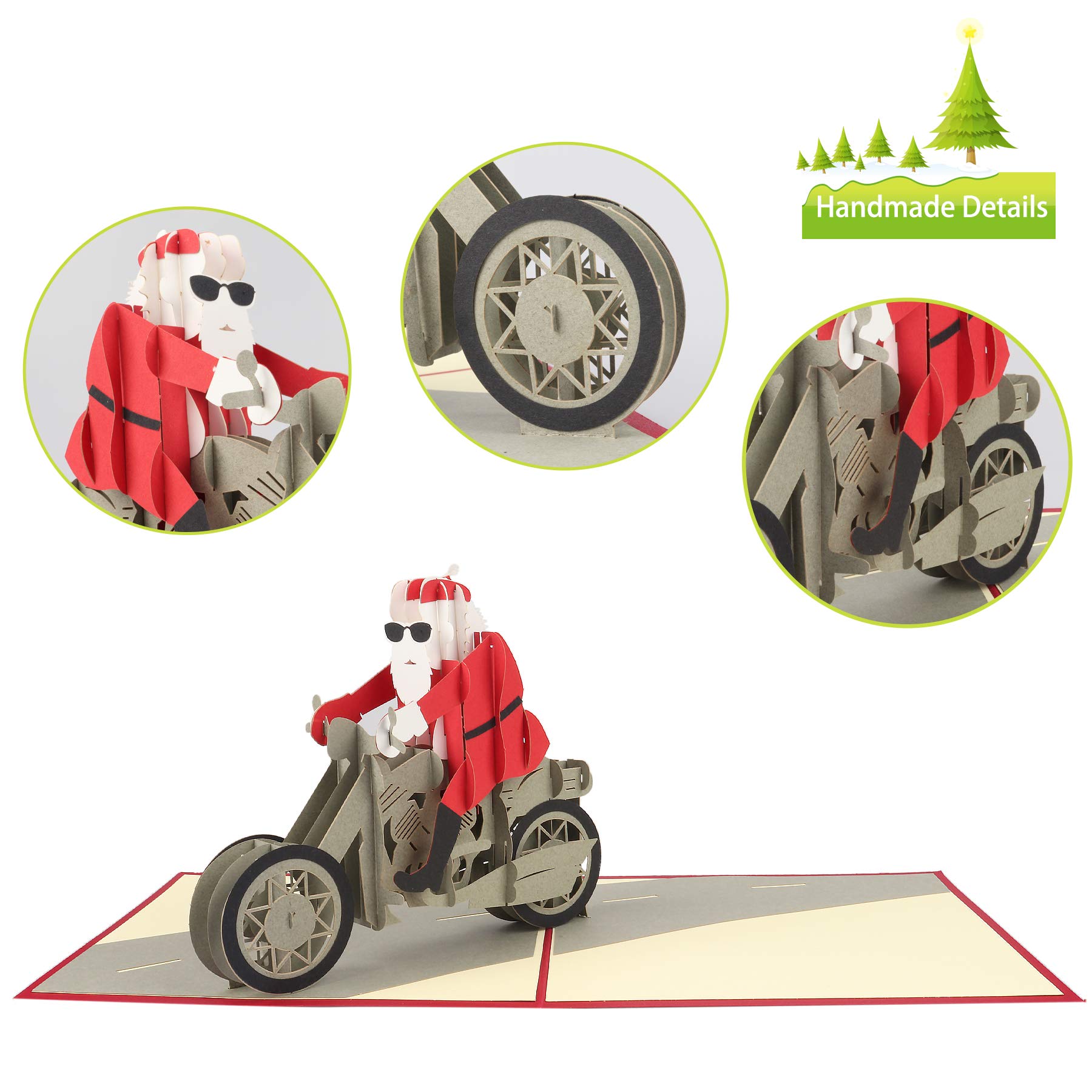3D Christmas Pop Up Greeting Cards - Handmade Holiday Thank You Cards with 7 Envelopes for Xmas, Valentine's Day Gifts (7Pcs) - Perfect for Holiday Greetings, Office Party Favors & Family Keepsakes