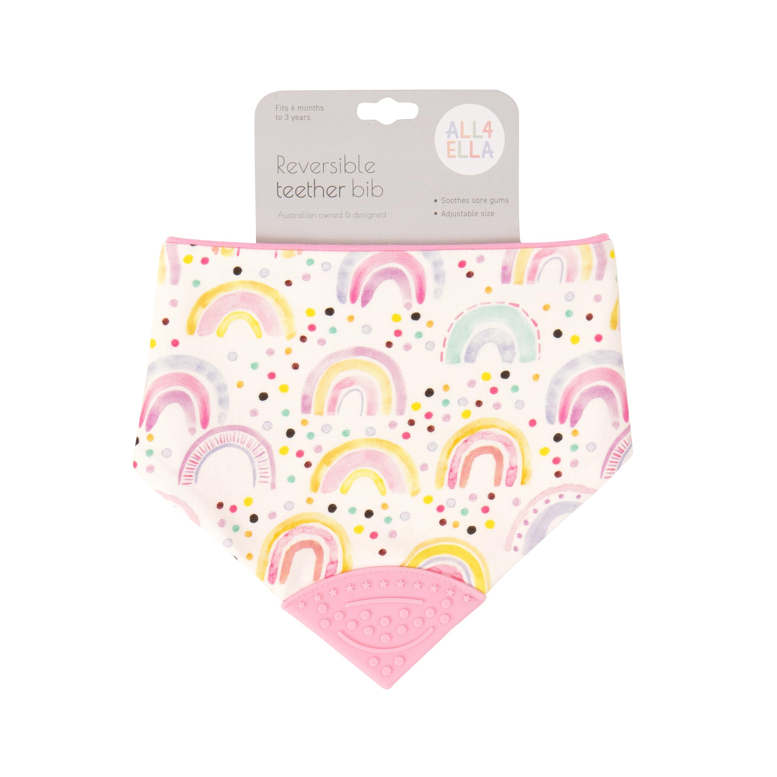 Reversible Bandana and Teether Bibs for Baby Boys & Girls - 100% Cotton, Absorbent, Durable & Easy to Clean Bibs - Perfect for Feeding, Teething & Drooling Protection