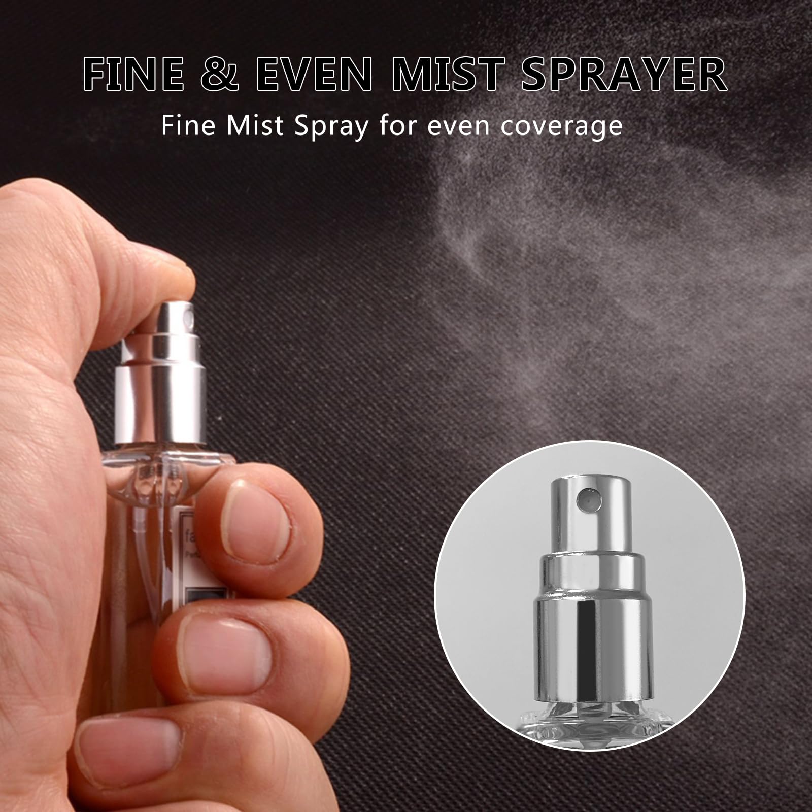 Senbaler 6-Pack Mini Refillable Travel Perfume Spray Bottles - 5ml Portable Atomizer for Fragrance (Black, Gold, Silver) | Perfect for Purse, Gym Bag & Airplane Carry-On