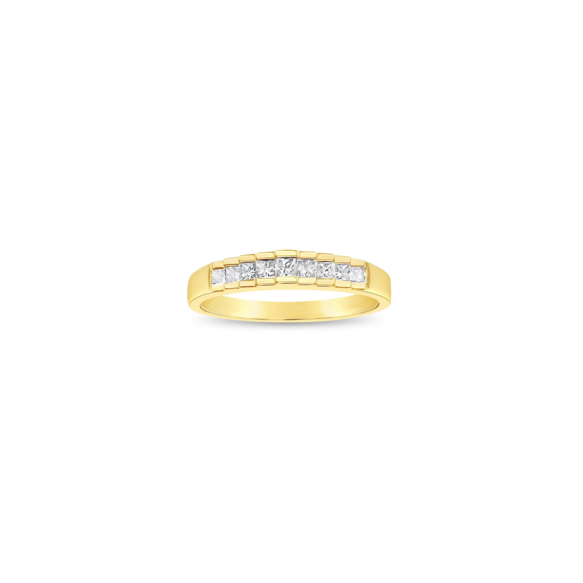 1/3 Carat Princess Cut Diamond Wedding Band - Elegant Step Up Design for Engagement, Anniversary & Bridal Jewelry Gifts