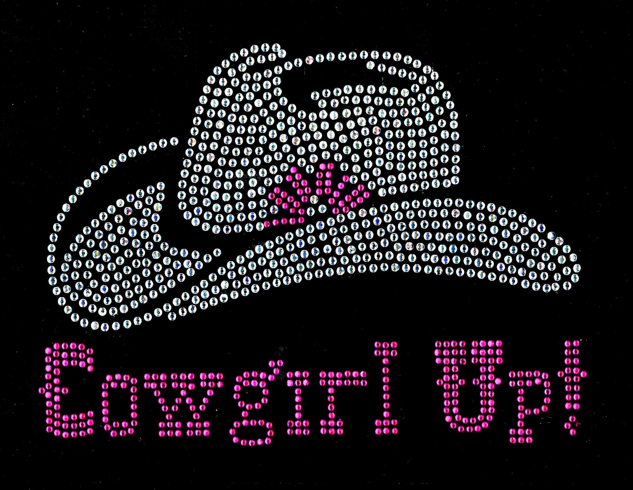 Cowgirl Rhinestone Hat Iron On Transfer - DIY Western Style Decal for Hats, Jackets & Accessories | Perfect for Country Music Festivals, Rodeos & Western Themed Parties