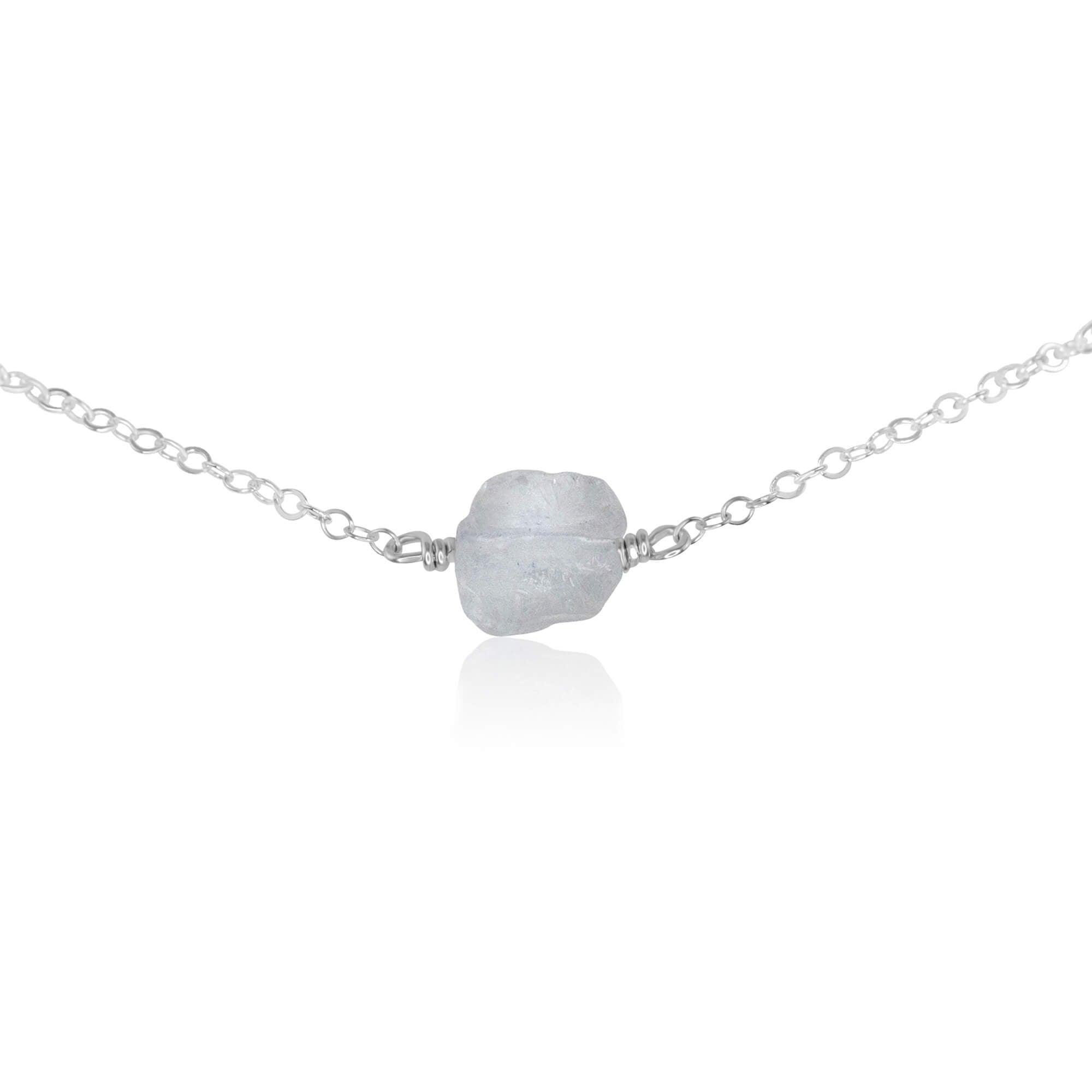 Natural Raw Quartz Crystal Nugget Choker Necklace - Healing Stone Jewelry for Women, Boho Chic Accessory | Perfect for Meditation, Yoga & Spiritual Healing