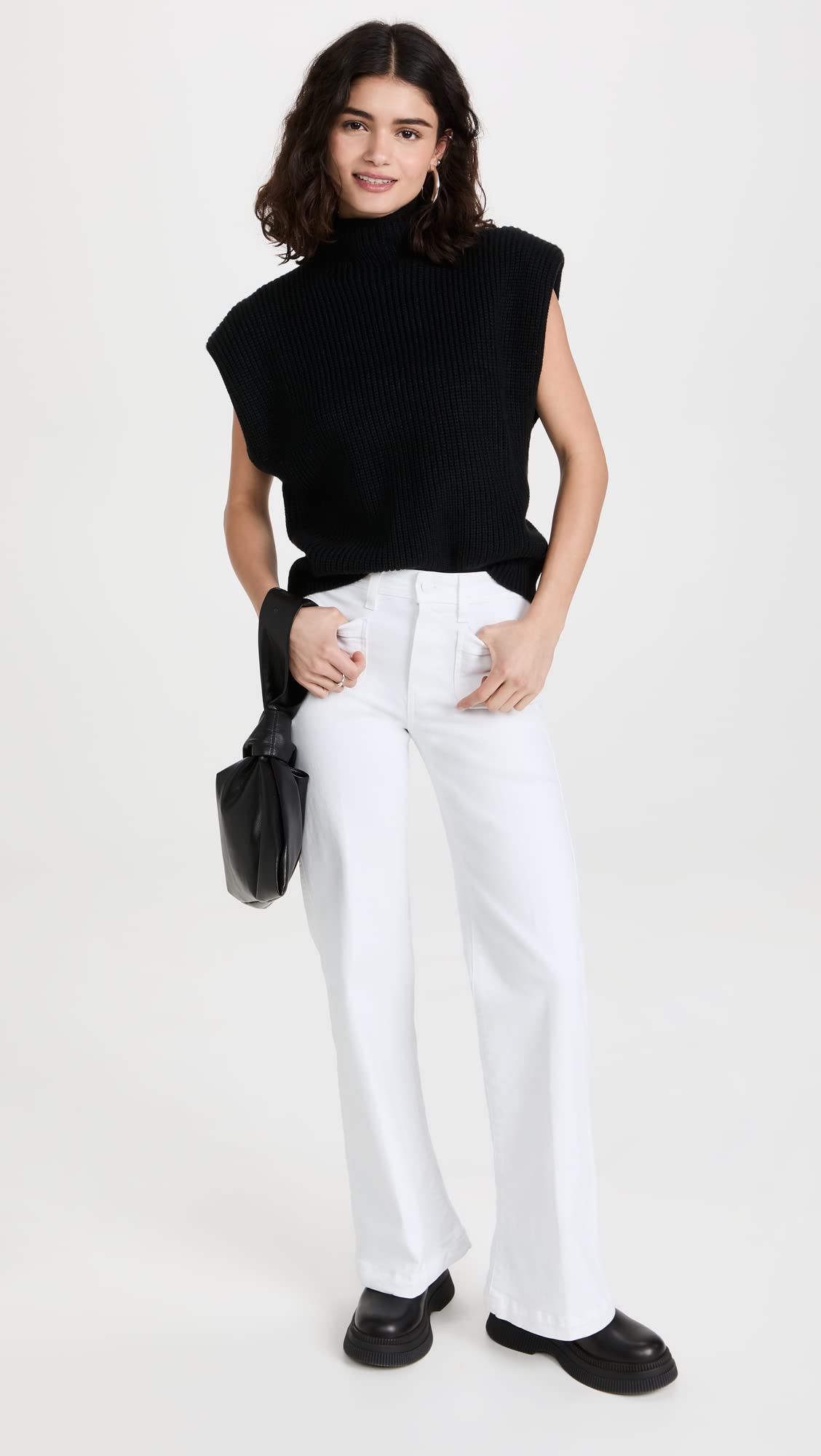 PAIGE Women's Leenah Crisp White Pants - High Waisted Slim Fit Ankle Pants for Work, Office & Casual Outfits | Comfortable Stretch Fabric for All-Day Wear