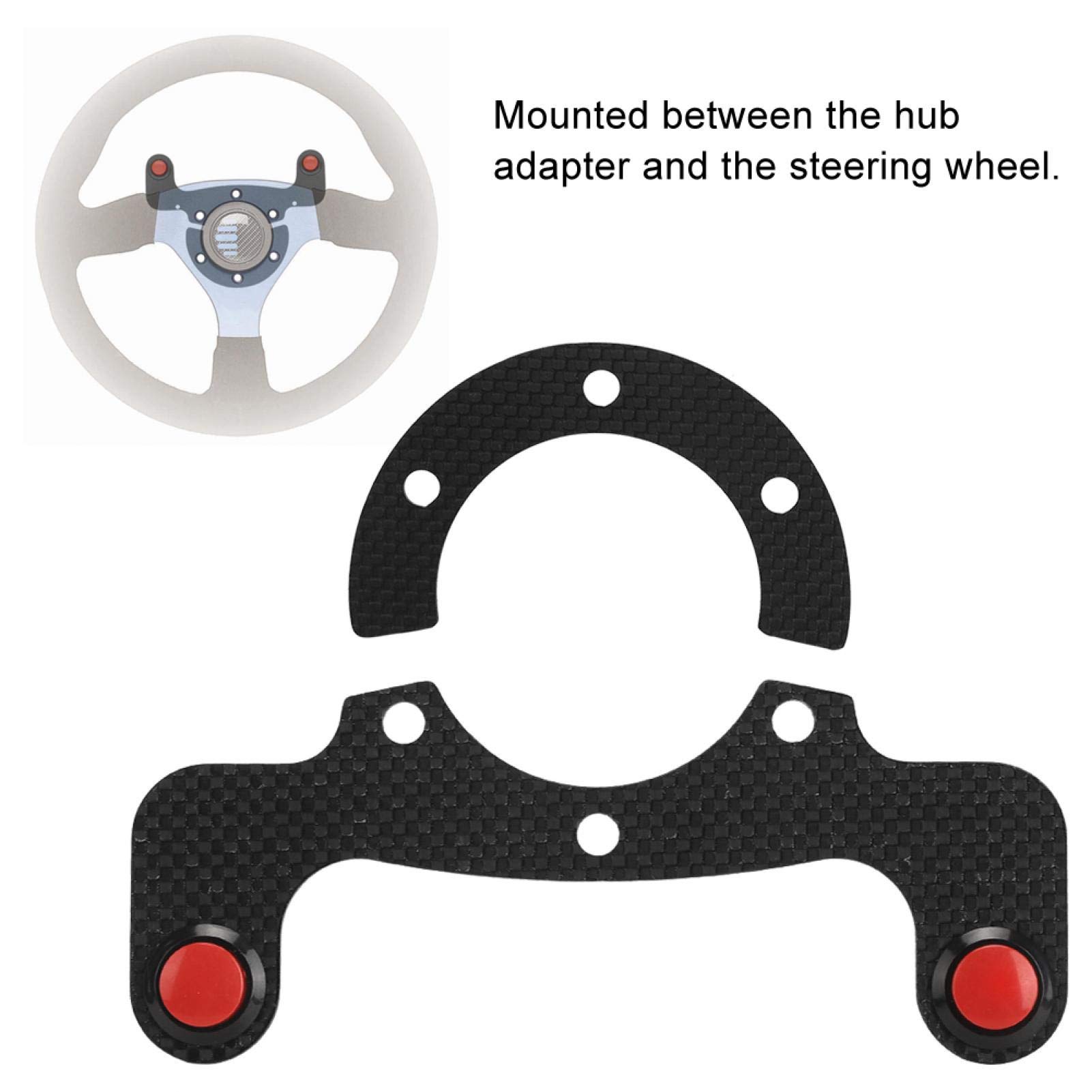Carbon Fiber Horn Button Kit for MOMO/OMP/Nardi Steering Wheels - Quick Release Hub Compatible - Racing & Drifting Use