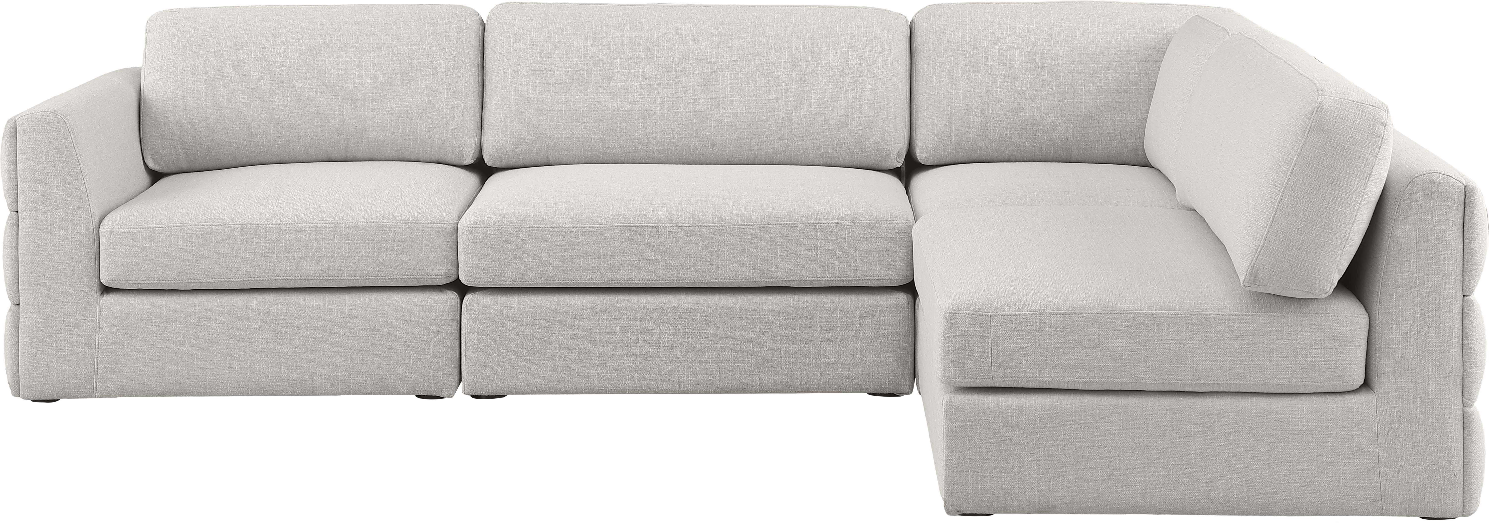 Beckham Durable Linen Textured Fabric Modular Sectional Sofa - Modern Living Room Furniture for Home Theater & Family Gatherings