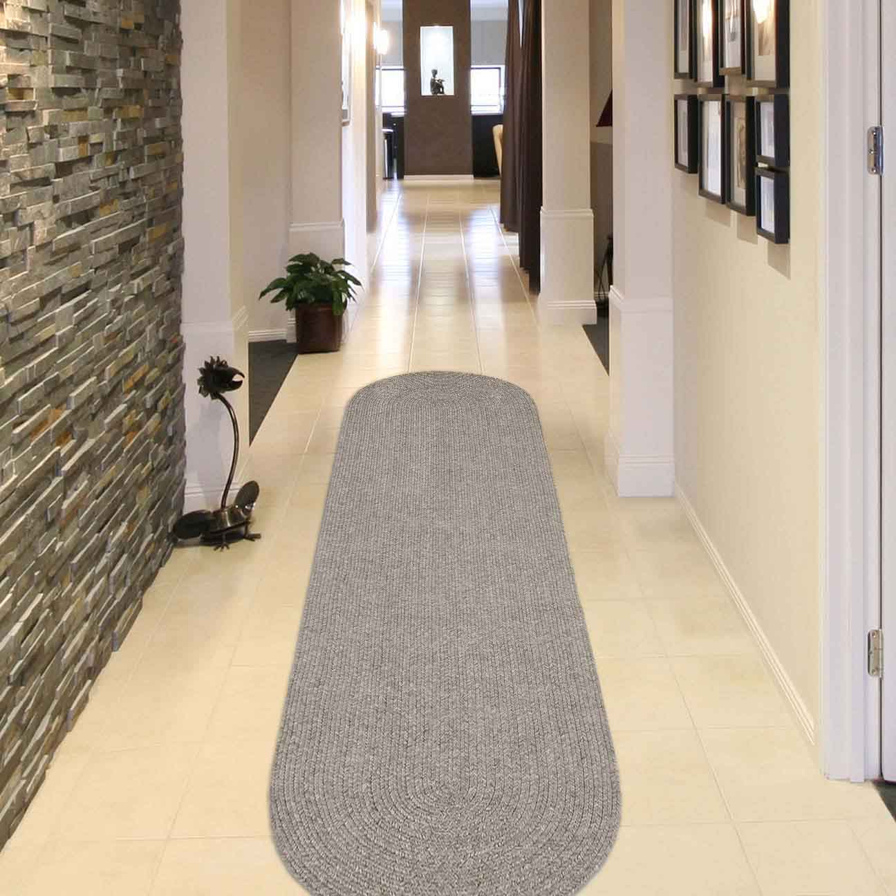 Classic Braided Area Rug - Non-Slip Indoor/Outdoor Oval Rug for Living Room, Bedroom, Patio & Deck - Soft & Durable Home Decor