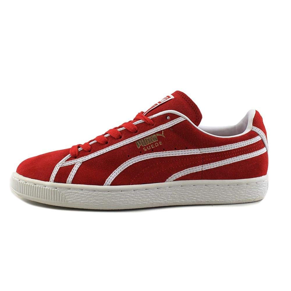 PUMA Men's Suede Courtside Sneakers - High Risk Red Size 12 | Classic Casual Shoes for Streetwear & Everyday Wear