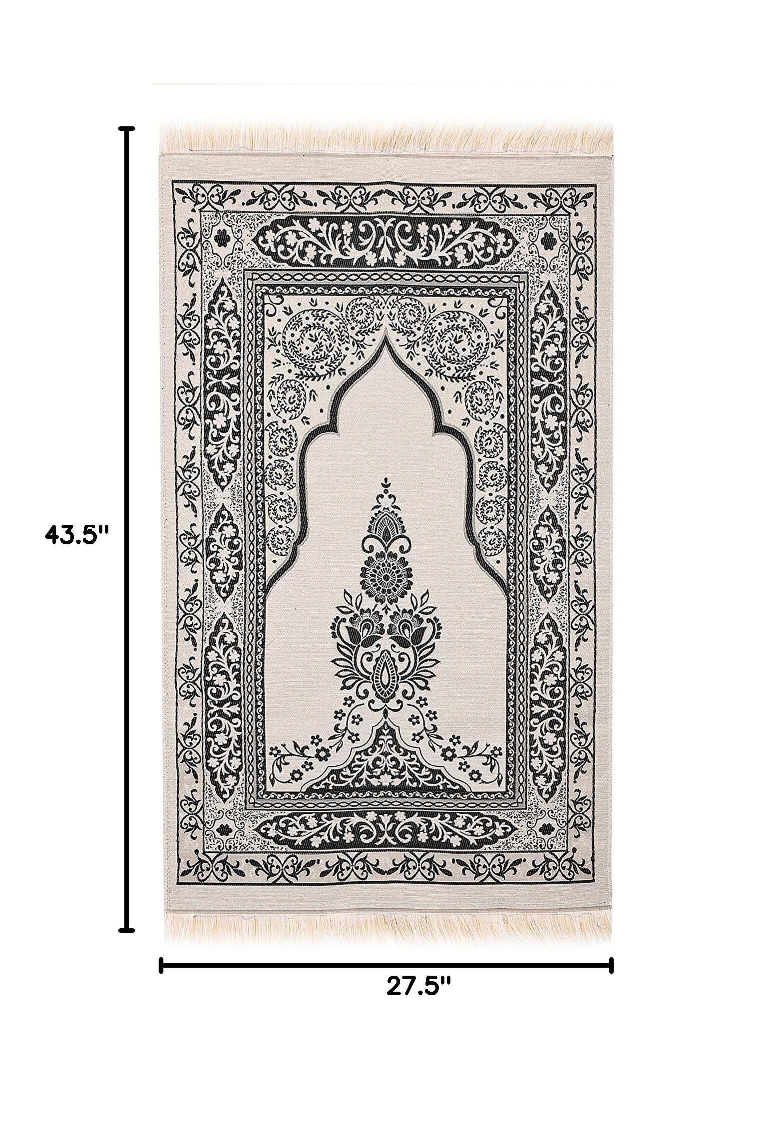 Premium Islamic Prayer Set - Muslim Prayer Rug, Yaseen Surah Pocket Book & Tasbih Beads - Perfect Ramadan, Eid & Mawlid Gift for Men, Women & Kids (Black, 15 Sets) - Ideal for Home Worship, Travel & Daily Prayers