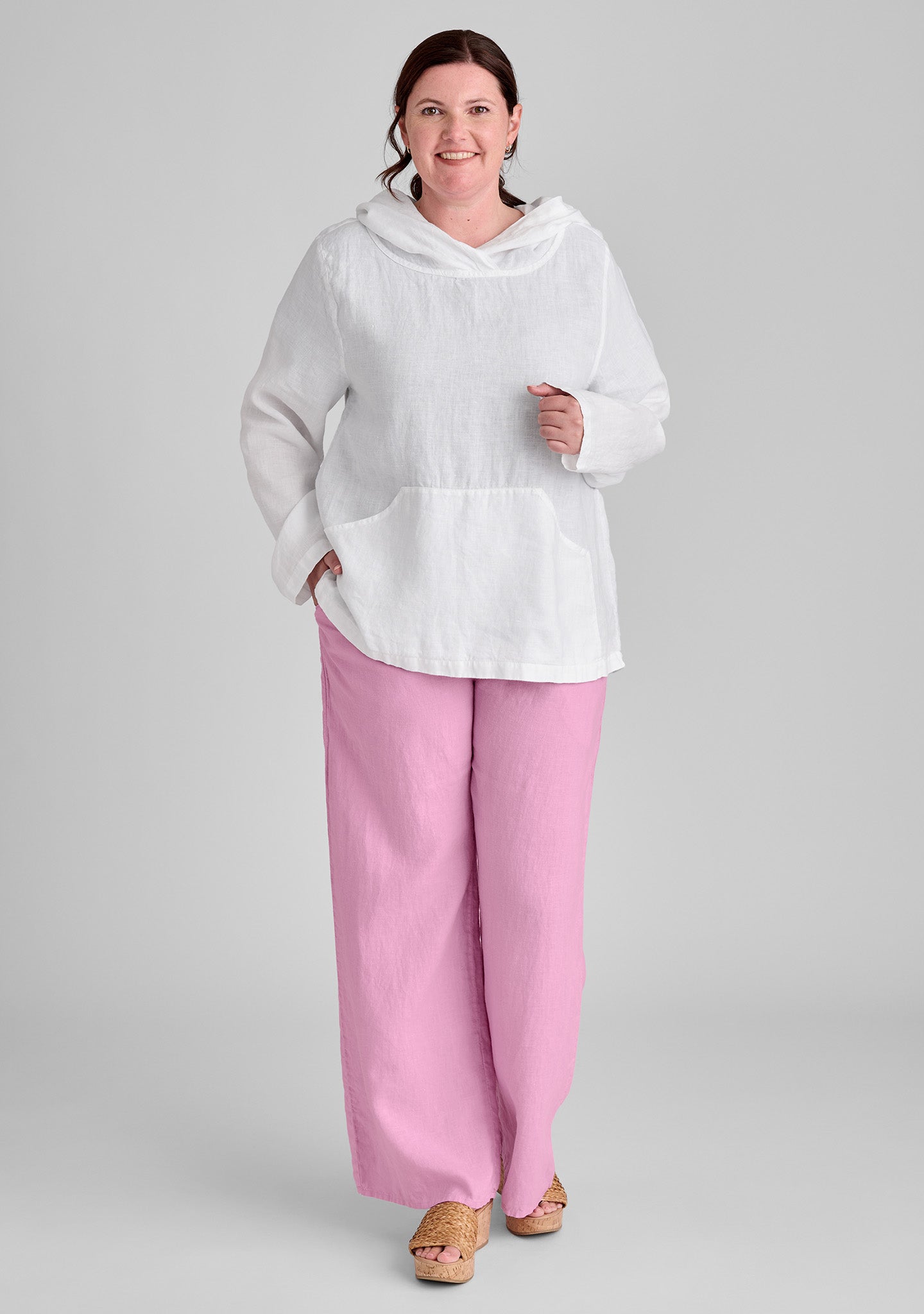 Premium Linen Hooded Shirt for Men & Women - Soft Breathable Pullover Hoodie for Casual Wear, Outdoor Activities & Loungewear